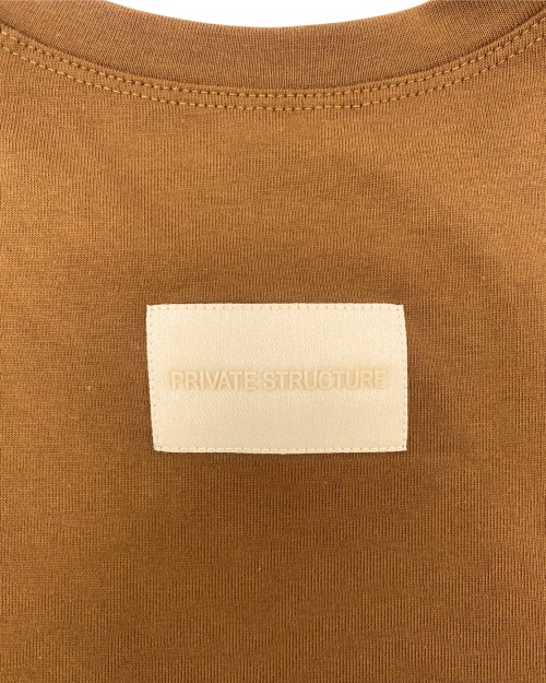 Crew Neck Easy Fit Muscle Tee - Brown [4719]