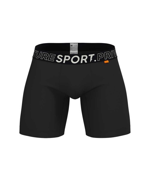 PS Sport Anti-Bac Textile Mid Waist Boxer Brief - Black Orange [4340a1]