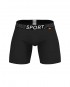 PS Sport Anti-Bac Textile Mid Waist Boxer Brief - Black Orange [4340a1]