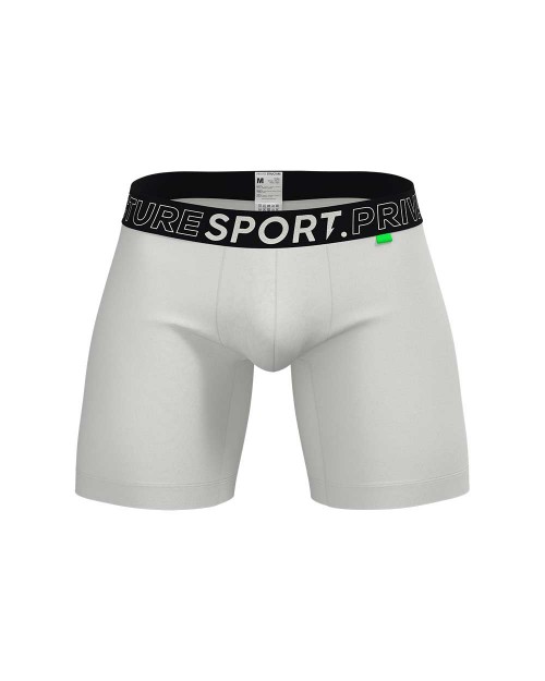 PS Sport Anti-Bac Textile Mid Waist Boxer Brief - White Green [4340a1]