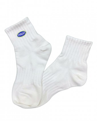 Mid Calf Socks - White [4660]