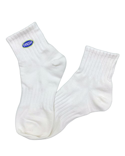 Mid Calf Socks - White [4660]