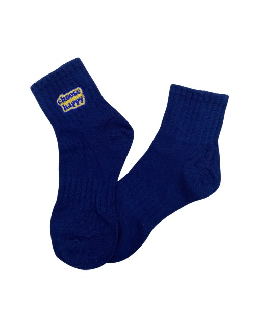 Mid Calf Socks - Navy [4661]