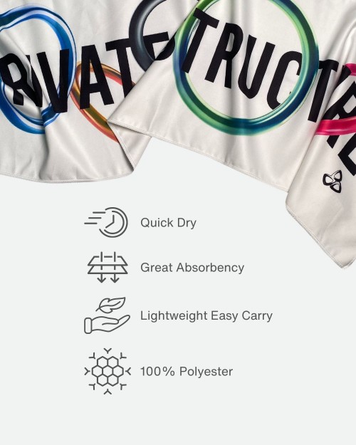 5-Rings Gym Towel - White [4663]