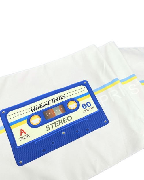 FREE GIFT Cassette Gym Towel - Light Grey [4768]