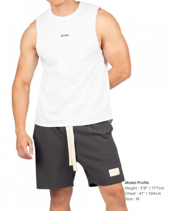 Crew Neck Easy Fit Muscles Tee - White [4717]