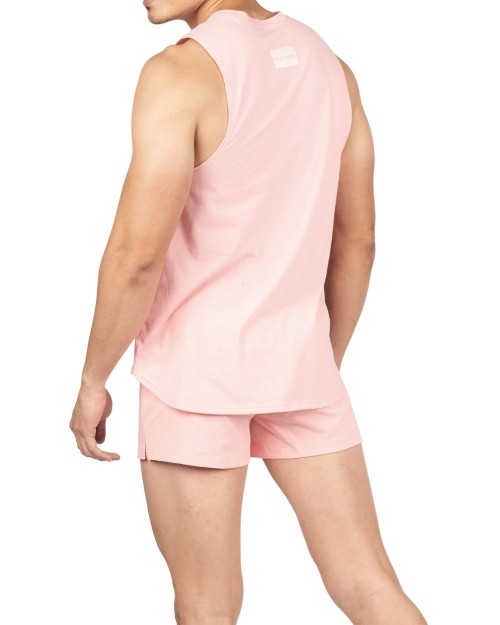 Crew Neck Easy fit Muscle Tee - Hot Pink [4718]