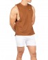 Crew Neck Easy Fit Muscle Tee - Brown [4719]