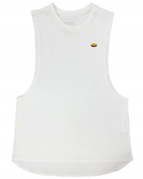 Crew Neck Easy Fit Muscle Tee - White [4719]