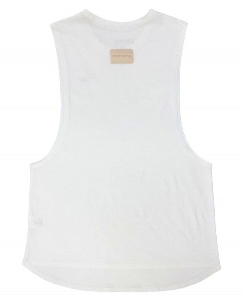 Crew Neck Easy Fit Muscle Tee - White [4719]