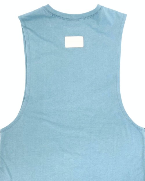 Crew Neck Easy Fit Muscle Tee - Frosty Blue [4720]