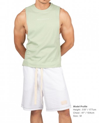 Crew Neck Easy Fit Muscle Tee - Salt Green [4720]