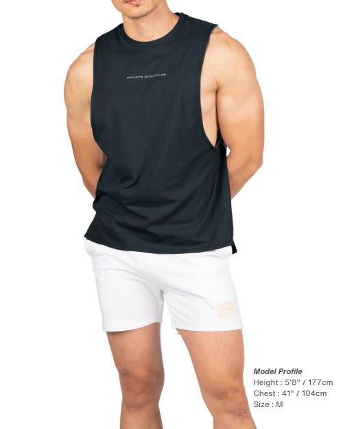 Crew Neck Easy Fit Muscle Tee - Velvet Black [4720]