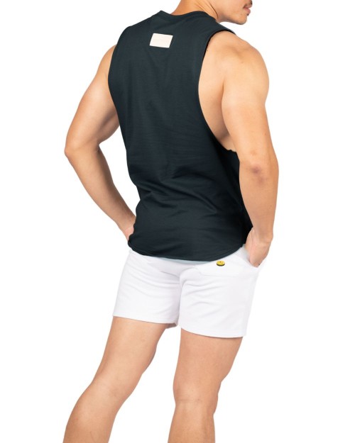 Crew Neck Easy Fit Muscle Tee - Velvet Black [4720]