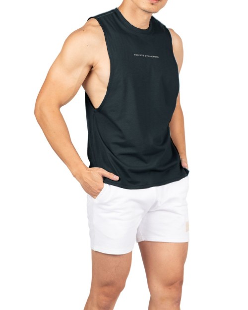 Crew Neck Easy Fit Muscle Tee - Velvet Black [4720]