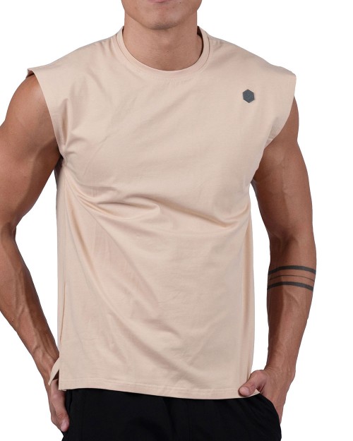 Beefy Sleeveless Tee - Warm Sand [4511]