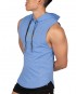 Hoody Muscle Vest - Aqua Blue [4607]