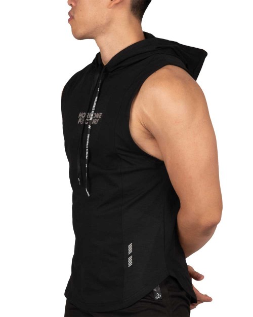 Hoody Muscle Vest - Black [4607]