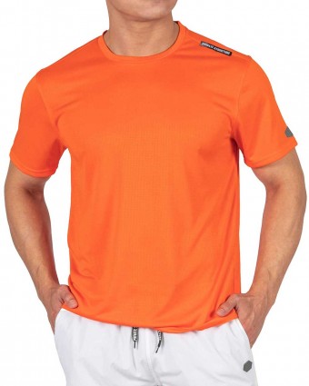 Casual Fit Crew Neck Jersey Tee - Flame Orange [4441]