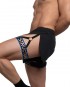 Party Troop Garter Rave Shorts (Removable Garter) - Black [3982]