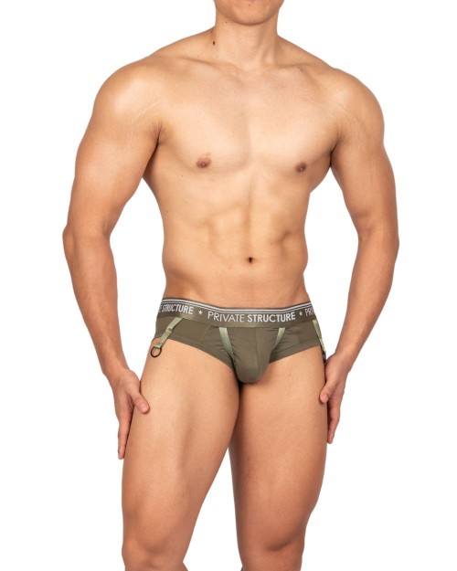 Limited Edition Militia Low Waist Brief - Lieutenant Green [4533]