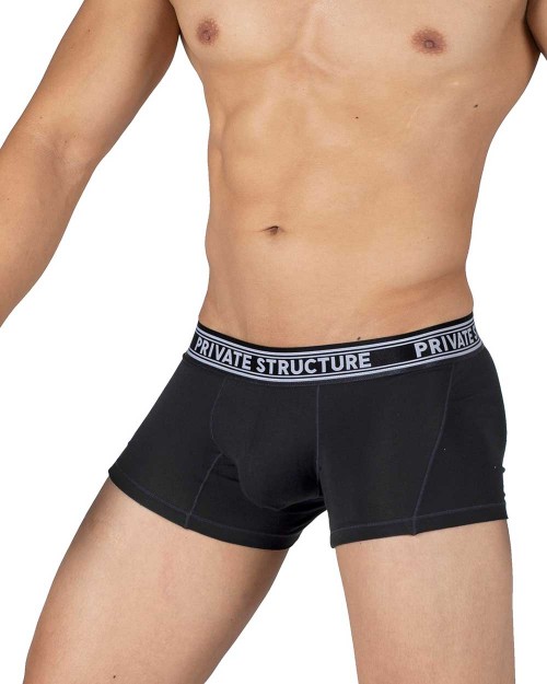 Viscose From Bamboo Mid Waist Trunk - Raven Black - [4379]