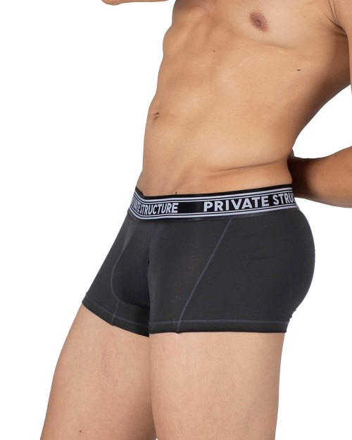 Viscose From Bamboo Mid Waist Trunk - Raven Black - [4379]