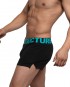 Modality Lounge Shorts With Inner Bulge - Black/Turquoise [4183]