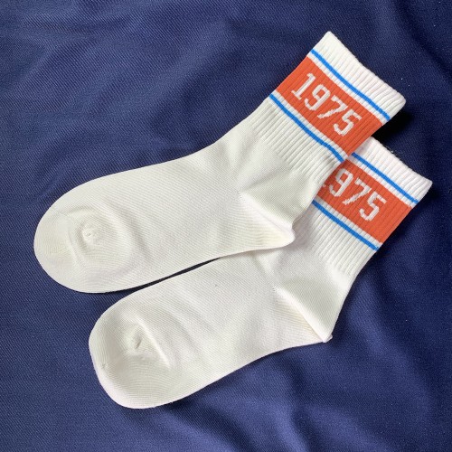 Half Socks - White/OR [4142]