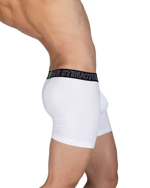 PS Sport Anti-Bac Textile Boxer Brief - White Green [4340a1]