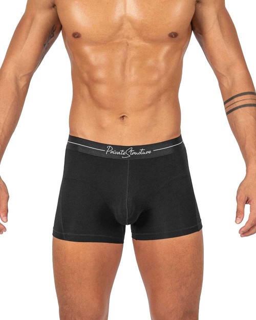 Tencel Mid Waist Boxer Brief - Velvet Black [4381]