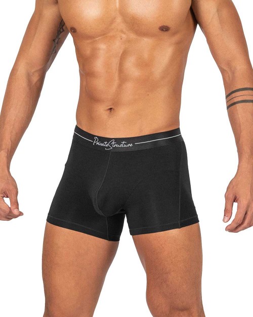 Tencel Mid Waist Boxer Brief - Velvet Black [4381]