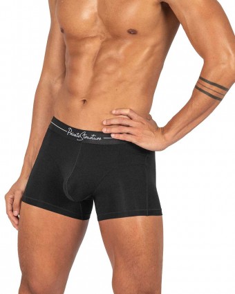 Tencel Mid Waist Boxer Brief - Velvet Black [4381]