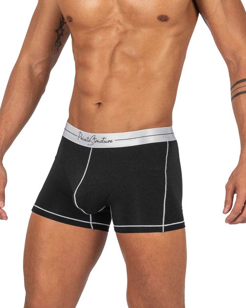 Tencel Boxer Brief - White Mix Velvet Black [4381]