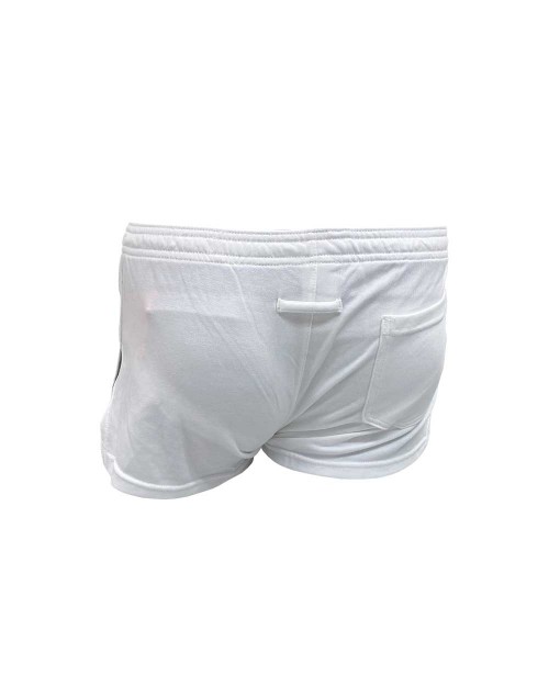 A-split Cotton Boxer Shorts - Vaporous White [4636]