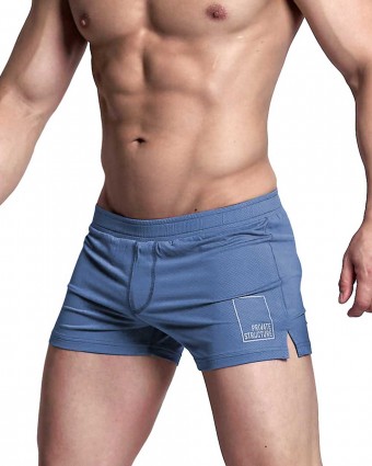 Evo.Boxer Lounge Shorts With Inner Bulge - Denim Blue [4331]